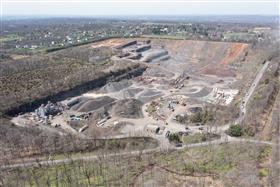 Chalfont Quarry & Asphalt: A overhead view of the Chalfont Quarry & Asphalt operation.