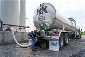 Easton Asphalt: A asphalt tanker at Easton Asphalt.