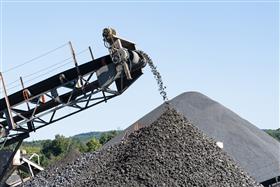 Marshalls Creek Quarry: Fresh product being stockpiled at Marshalls Creek Quarry.