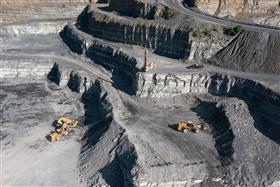 Naceville Quarry: An assortment of equipment works in the pit.