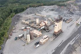 Pottsville Quarry & Asphalt: A overhead shot of the asphalt plant.